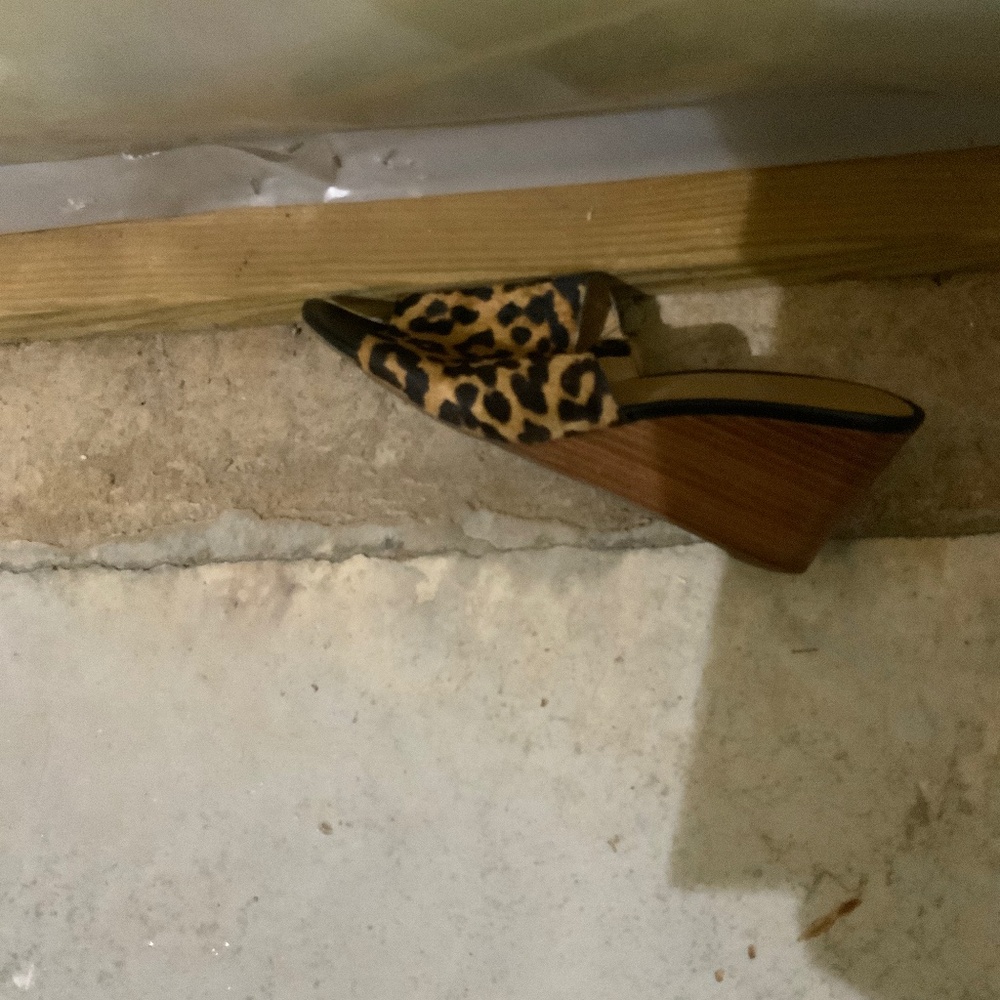 Franco Sarto leopard wedge